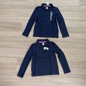 *NEW* Gapkids 2 navy long sleeve polo shirt size S - good for uniform